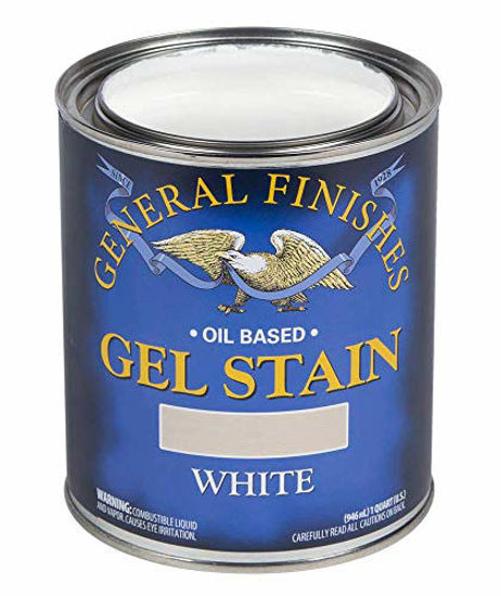 Picture of General Finishes Oil Base Gel Stain, 1 Quart, White