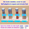 Picture of 2020 New Chair Leg Covers, Felt Bottom Soft Silicone Furniture Foot Protector Pads, 16 Pcs Free Moving Table Leg Covers, Stool Leg Protectors Caps to Prevent Floor Scratches and Reduce Noise, Grey.