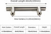 Picture of homdiy Cabinet Handles Brushed Nickel Drawer Handles 2-1/2in(64mm) Hole Center Modern Style Round Bar for Kitchen Cabinets 35Pack