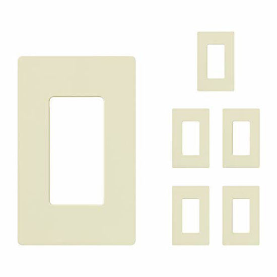 Picture of Lutron Claro 1-Gang Wallplate (6 Pack) | CW-1-AL-6 | Almond