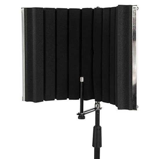 Picture of LyxPro VRI-30 Sound Absorbing and Vocal Recording Microphone Isolation Shield Panel For Home Office and Studio Portable & Foldable Stand Mount Adjustable