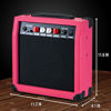 Picture of LyxPro Electric Guitar Amp 20 Watt Amplifier Built In Speaker Headphone Jack And Aux Input Includes Gain Bass Treble Volume And Grind - Pink