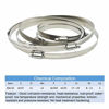 Picture of EesTeck 4Pcs 6" Adjustable 304 Stainless Steel Duct Clamps Hose Clamp Pipe Clamp Air Ducting Clamp worm drive hose clamps