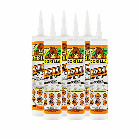 Gorilla 2.5 oz. Max Strength Construction Adhesive Clear