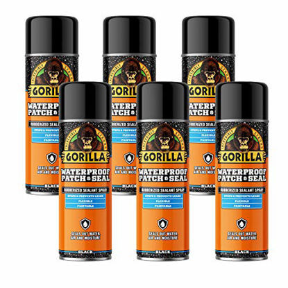 Picture of Gorilla Black Waterproof Patch & Seal Spray, 6-Pack, 6 Pack