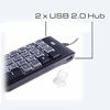 Picture of ELSRA USB Wired Programming Numeric Keypad ControlPad Black PK-2068(23 Key, 2-Level programmable, 2 USB Hub) for Windows