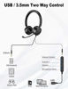 Picture of Link Dream USB Headset with Microphone Wired Computer Headset 3.5mm / USB with Noice Cancelling Mic for Computer, Laptop, PC, Cell Phone, Call Center, Skype, Zoom, Webinar