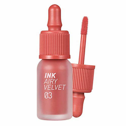 Picture of Peripera Ink Airy Velvet Lip Tint | High-Pigmentation, Lightweight, Soft, Moisturizing, Not Animal Tested | Cartoon Coral (#03), 0.14 fl oz