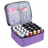 Picture of Luxja Nail Polish Carrying Case - Holds 30 Bottles (15ml - 0.5 fl.oz), Double-layer Organizer for Nail Polish and Manicure Set, Purple (Bag Only)