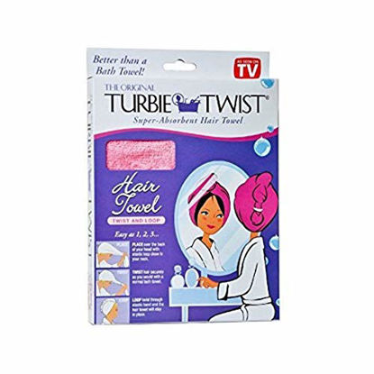 Picture of Turbie Twist Super-Absorbent Hair Towel Microfiber Twist & Loop (Colors May Vary)