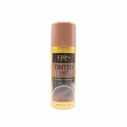 EBIN NEW YORK Tinted Lace Aerosol Spray - Medium Dark Brown 5.07oz/ 150ml,  Quick dry, Water Resistant, No Residue, Water Resistant, Even Spray