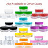 Picture of Beauticom 50 Piece 3g/3ml Professional Quality Round Clear Jars with Lids for Cosmetics, Lotion, Creams, Make Up, Beads, Charms, Rhinestones, Accessories and Much More! (Yellow Lid)