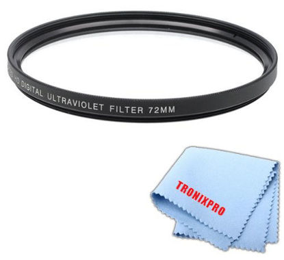 Picture of Tronixpro 72mm Pro Series High Resolution Digital Ultraviolet UV Protection Filter + Tronixpro Microfiber Cloth