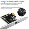 Picture of 2.5GBase-T PCIe Network Adapter with 1 Port, 2500/1000/100Mbps PCI Express Gigabit Ethernet Card RJ45 LAN Controller Support Windows Server/Windows/Linux, Standard and Low-Profile Brackets Included