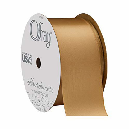 Picture of Berwick Offray 980644 1.5" Wide Single Face Satin Ribbon, Old Gold Yellow, 4 Yds