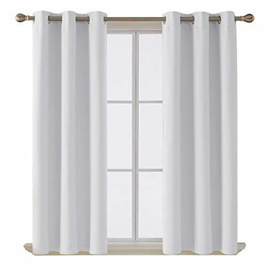 Picture of Deconovo Darken Thermal Insulated Blackout Drape Grommet Curtain for Living Room, 42x63 Inch, Off White