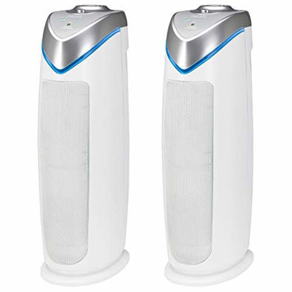 Picture of Germ Guardian True HEPA Filter Air Purifier with UV Light Sanitizer, Eliminates Germs, Filters Allergies, Pollen, Smoke, Dust, Pet Dander,Mold,Odors,Quiet 22in 4-in-1 Air Purifier for Home AC4825W2PK