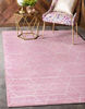 Picture of Unique Loom Trellis Frieze Collection Lattice Moroccan Geometric Modern Pink Area Rug (4' 0 x 6' 0)