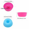 Picture of 24Pcs Silicone Donut Pans for Baking To encounter Nonstick Round Doughnut Muffin - Cupcake Molds 2.5 ounces Bagel Pan Dishwasher - Oven - Microwave - Freezer Safe