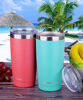 Picture of SUNWILL 20oz Tumbler with Lid (Teal & Coral 2 pack), Stainless Steel Vacuum Insulated Double Wall Travel Tumbler, Durable Insulated Coffee Mug, Thermal Cup with Splash Proof Sliding Lid
