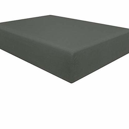 Picture of NTBAY Microfiber California King Fitted Sheet, Wrinkle, Fade, Stain Resistant Deep Pocket Bed Sheet, Dark Grey