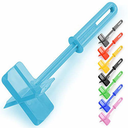 Picture of Premium Heat Resistant Meat Chopper, Masher & Smasher for Hamburger Meat, Ground Beef, Turkey & More, Hamburger Chopper Utensil, Ground Beef Chopper Tool & Meat Fork - by Zulay Kitchen (Light Blue)