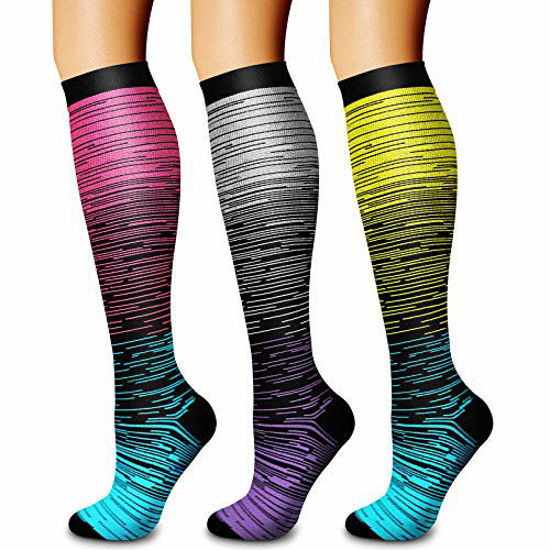 Thigh High Compression Socks for Women & Men Circulation (3 Pairs