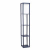 Picture of Simple Designs Home LF1014-NAV Etagere Organizer Storage Shelf Linen Shade Floor Lamp, Navy