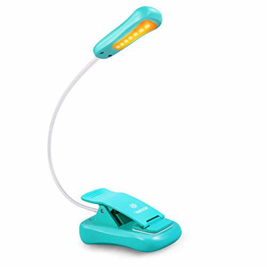 Picture of Vekkia Rechargeable Amber Reading Light, Book Light for Reading in Bed, 3 Levels, Up to 70 Hours Reading, Best Gift for Bookworms, Travel&Kids (Blue)