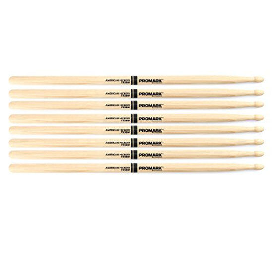 Picture of Promark Hickory 5B Wood Tip Drumsticks, Four Pairs