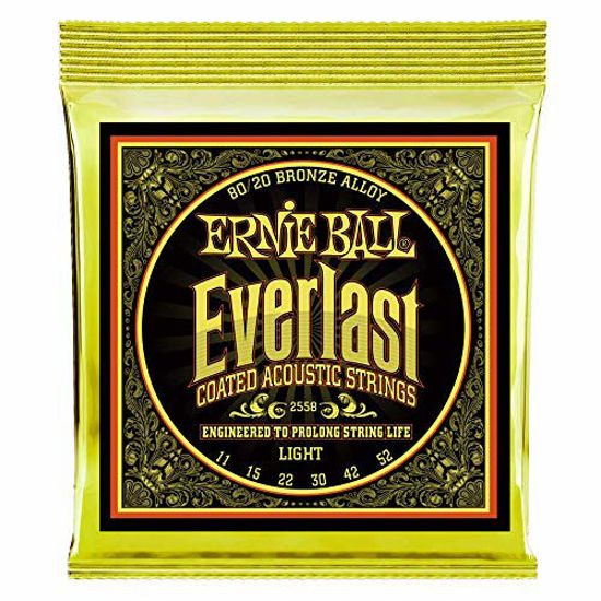 Picture of Ernie Ball Everlast Light (11-52) Coated 80/20 Acoustic Guitar Strings (P02558)