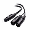 Picture of Cable Matters XLR Splitter Cable, Female to 2 Male XLR Y Cable - 18 Inches