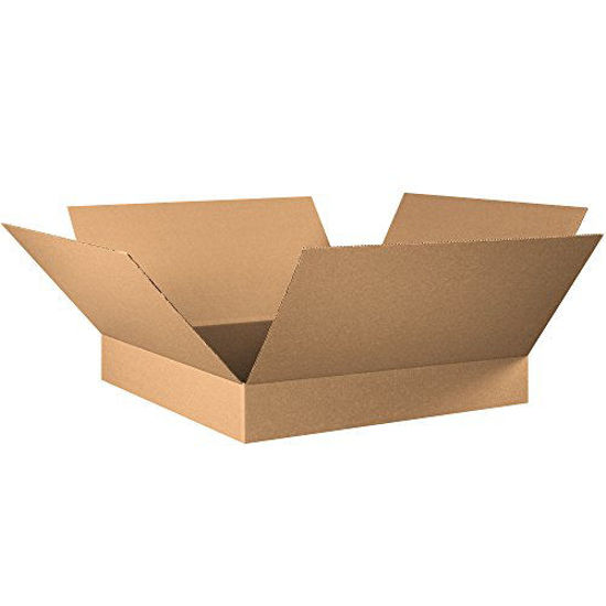 Picture of Partners Brand P30306 Flat Corrugated Boxes, 30"L x 30"W x 6"H, Kraft (Pack of 15)