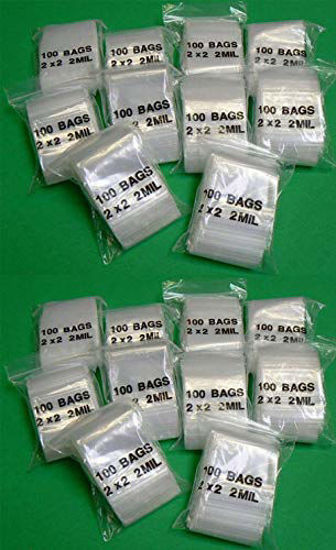 Imbaprice Mini Zip Lock Bags 1 x 1 inch (2000 Bags)