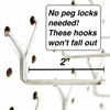 Picture of Stainless Steel Pegboard Hooks 50-Pack 2" L Hook - Will Not Fall Out - Fits Any Peg Board - Organize Tools, Accessories, Workbench, Garage Storage, Kitchen, Craft or Hobby Supplies, Jewelry, Retail