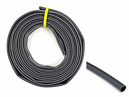 Picture of WindyNation 1/4" 20 Feet Black 3:1 Dual Wall Adhesive Glue Lined Marine Grade Heat Shrink Tube Tubing