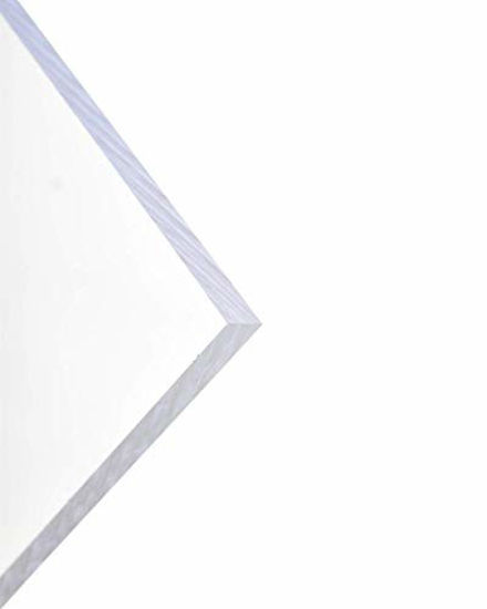 Picture of BuyPlastic Clear Acrylic Plexiglass Sheet Plastic, Choose 1/8" or 3/16" or 1/4" Thick, Size 24" x 24" and More, Plexi Glass for Crafts, Glass Replacement Board