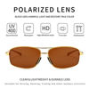 Picture of SUNGAIT Ultra Lightweight Rectangular Polarized Sunglasses UV400 Protection (Gold Frame Brown Lens, 62) Metal Frame 2458 JKC