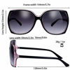 Picture of Women's Oversized Square Jackie O Cat Eye Hybrid Butterfly Fashion Sunglasses - Exquisite Packaging (727702-Crystal pink/ Black paint, Gradient Grey)