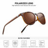 Picture of MERRY'S Polarized Sunglasses for Women Men Vintage Retro Classic Round Frame Aluminum Legs S8288 (Leopard, 54)