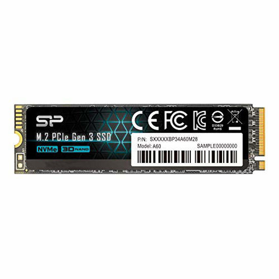 Picture of Silicon Power 256GB - NVMe M.2 PCIe Gen3x4 2280 SSD (SP256GBP34A60M28)