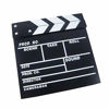 Picture of Clapper Board Odowalker Black Clapperboard Clap-Stick Dry Erase Cut Action Scene for Hollywood Camera Film Studio Home Movie Video 7.87x7.87 inch