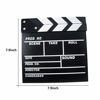 Picture of Clapper Board Odowalker Black Clapperboard Clap-Stick Dry Erase Cut Action Scene for Hollywood Camera Film Studio Home Movie Video 7.87x7.87 inch