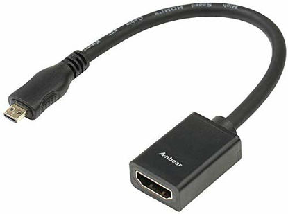 Picture of Micro HDMI to HDMI Adapter,Anbear Micro HDMI to HDMI Cable (HDMI to Micro HDMI Adapter) for Gopro Hero and Other Action Camera/Cam with 4K×2K/3D Supported