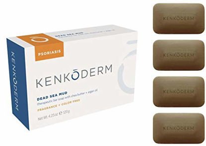 Picture of Kenkoderm Psoriasis Dead Sea Mud Soap with Argan Oil & Shea Butter 4.25 oz (4 Bars)