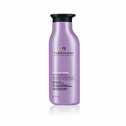 Picture of Pureology Hydrate Sheer Shampoo | For Fine, Dry, Color-Treated Hair | Lightweight Hydrating Shampoo | Silicone-Free | Vegan | Updated Packaging | 9 Fl. Oz
