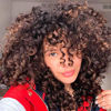 Picture of PRETTIEST Afro curly Wigs Black with Warm Brown Highlights Wigs with Bangs for Black Women Natural Looking for Daily Wear (Color: T1B/30)