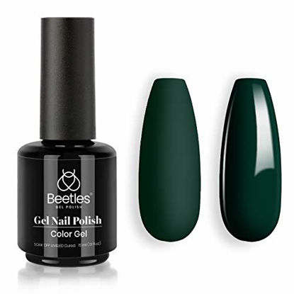 Picture of Beetles Gel Nail Polish Emma Emerald Green Color Soak Off LED Nail Lamp Gel Polish -Size: .5 fl.Oz/Each 15 ml/Each