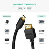 Picture of UGREEN Micro HDMI to HDMI Cable Adapter 4K 60Hz Ethernet Audio Return Compatible for GoPro Hero 7 Black Hero 5 4 6, Raspberry Pi 4, Sony A6000 A6300 Camera, Nikon B500, Yoga 3 Pro, Yoga 710 6FT