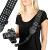 Picture of USA GEAR Camera Sling Shoulder Strap with Adjustable Polka Dot Neoprene, Safety Tether, Accessory Pocket, Quick Release Buckle - Compatible with Canon, Nikon, Sony and More Dslr and Mirrorless Cameras